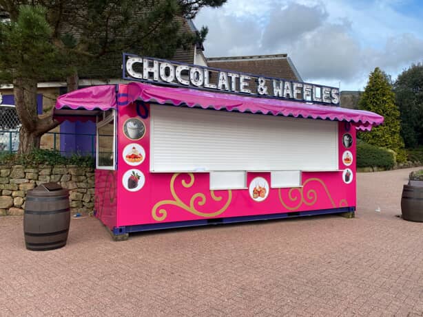 An image of the Chocolate & Waffles stand after FASTSIGNS